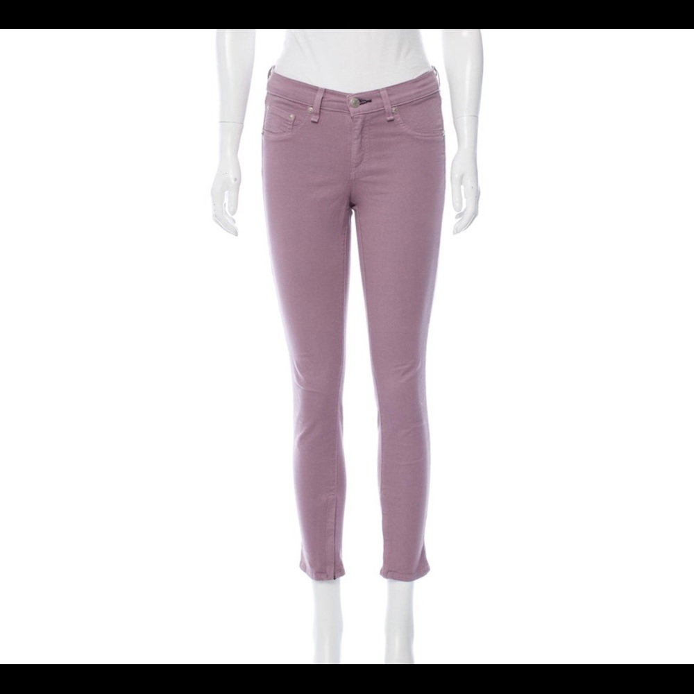 Rag & Bone Zipper Mid-Rise Skinny Jeans.  Size S/US 26